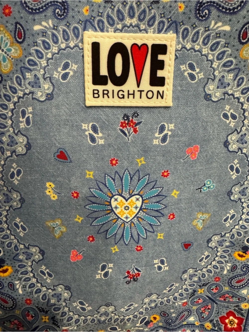 Brighton Bandana blue LOVE backpack